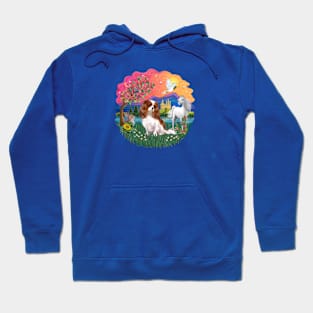 "Fantasy Land" with a Blenheim Cavalier King Charles Spaniel Hoodie